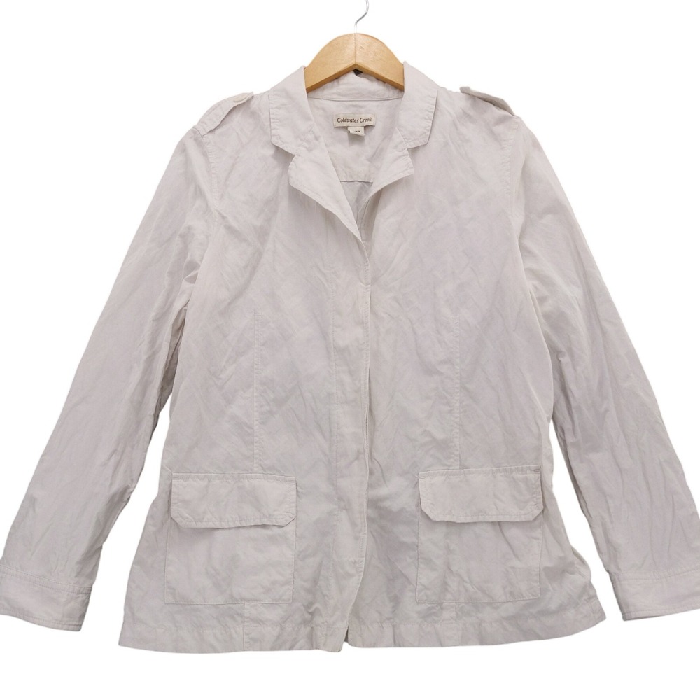 Coldwater Creek Utility Jacket Women's Size 14 Cotton Blend
